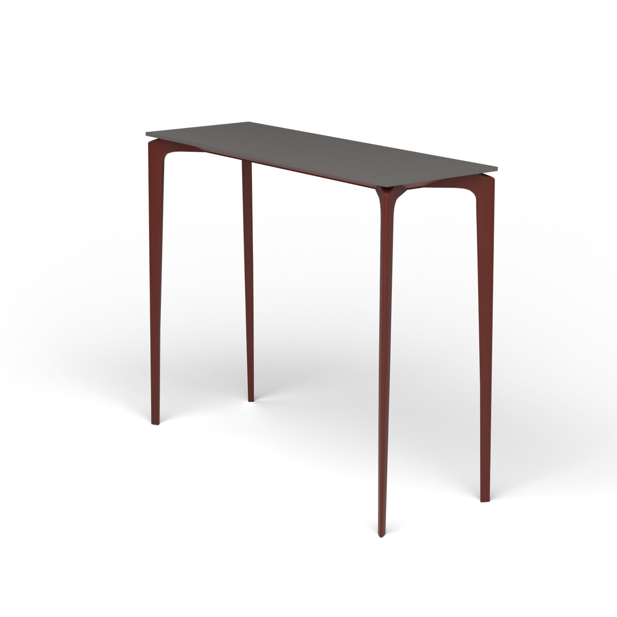 AllSize Bartafel, 130 × 45 × 110 cm, Chestnut Brown, Aluminium speckled Anthracite