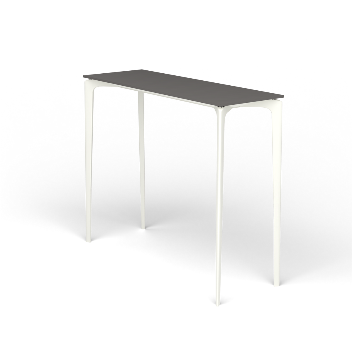 AllSize Bartafel, 130 × 45 × 110 cm, White, Aluminium speckled Anthracite