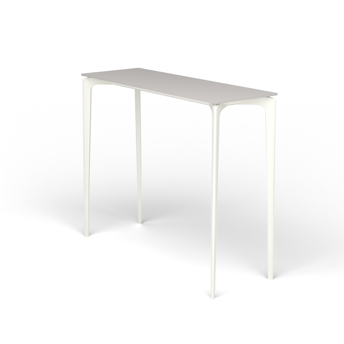 AllSize Bartafel, 130 × 45 × 110 cm, White, Aluminium speckled Grey