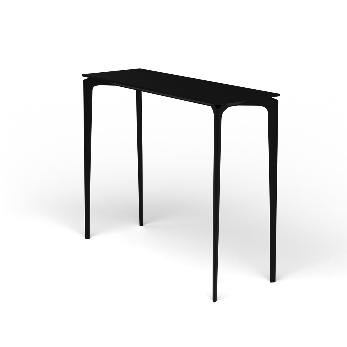 AllSize Bartafel, 130 × 45 × 110 cm, Black, Gelakt aluminium (volgt onderstelkleur)