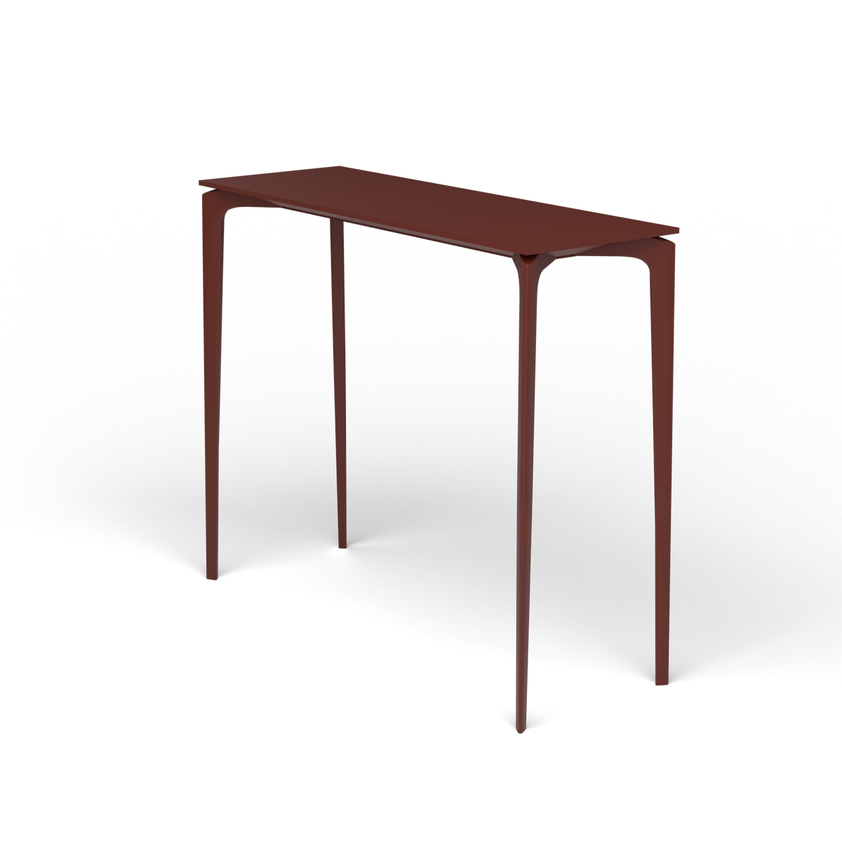AllSize Bartafel, 130 × 45 × 110 cm, Chestnut Brown, Gelakt aluminium (volgt onderstelkleur)
