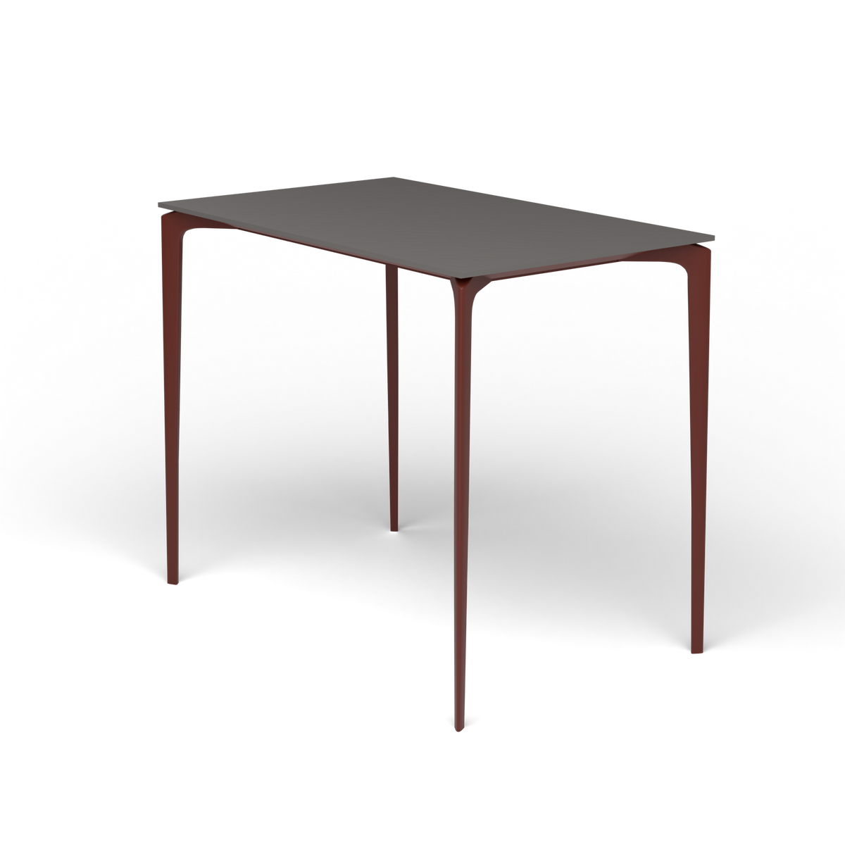 AllSize Bartafel, 130 × 80 × 110 cm, Chestnut Brown, Aluminium speckled Anthracite