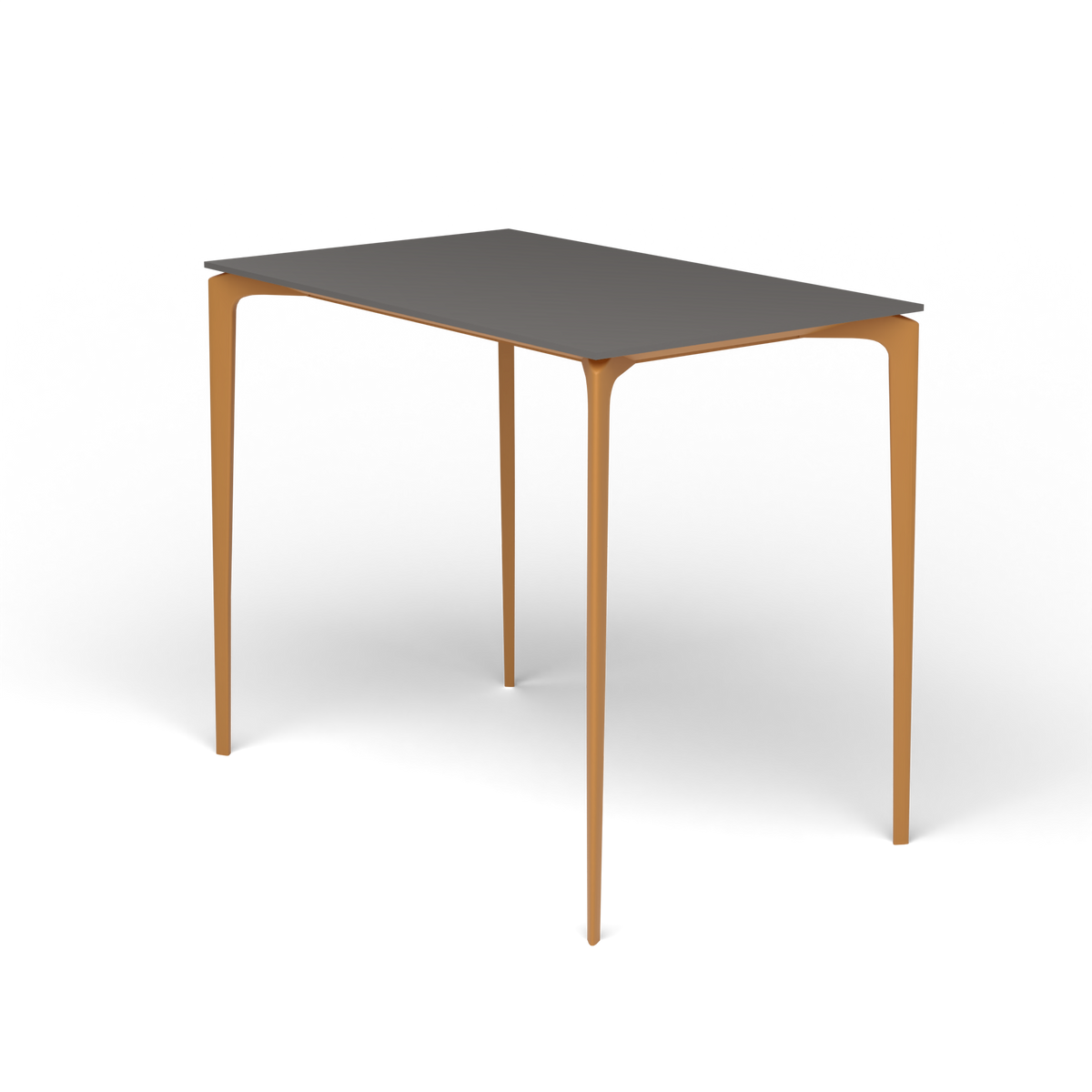 AllSize Bartafel, 130 × 80 × 110 cm, Mustard Yellow, Aluminium speckled Anthracite