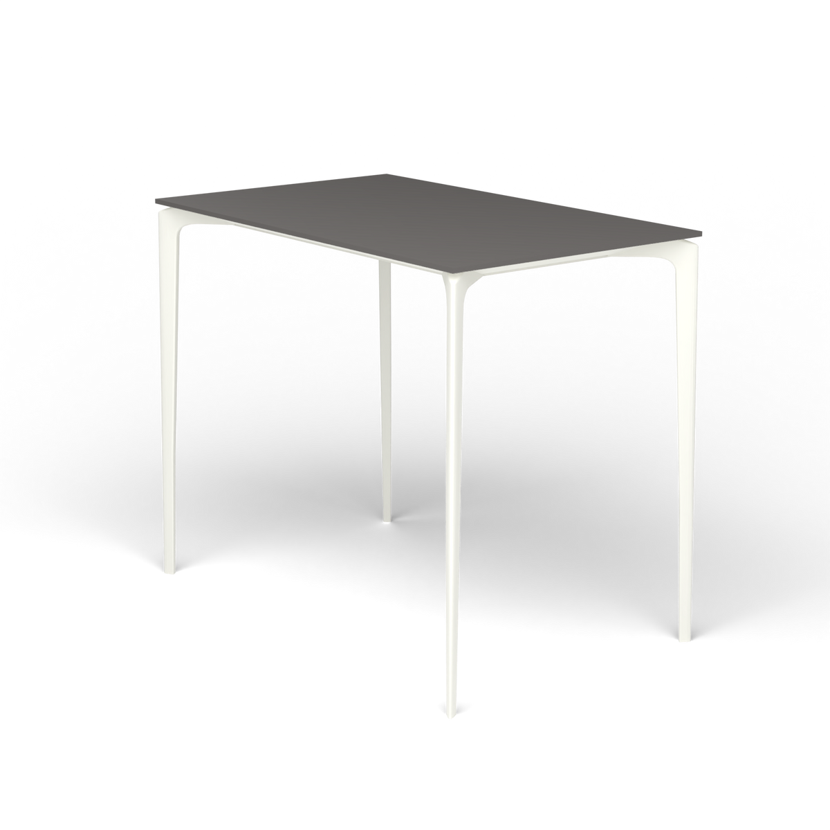 AllSize Bartafel, 130 × 80 × 110 cm, White, Aluminium speckled Anthracite