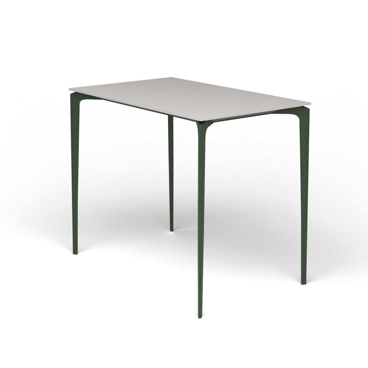 AllSize Bartafel, 130 × 80 × 110 cm, Bottle Green, Aluminium speckled Grey