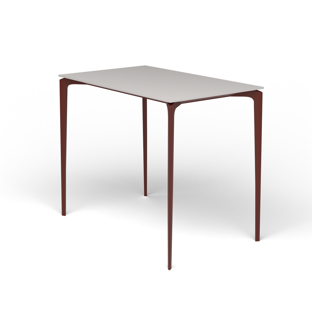 AllSize Bartafel, 130 × 80 × 110 cm, Chestnut Brown, Aluminium speckled Grey