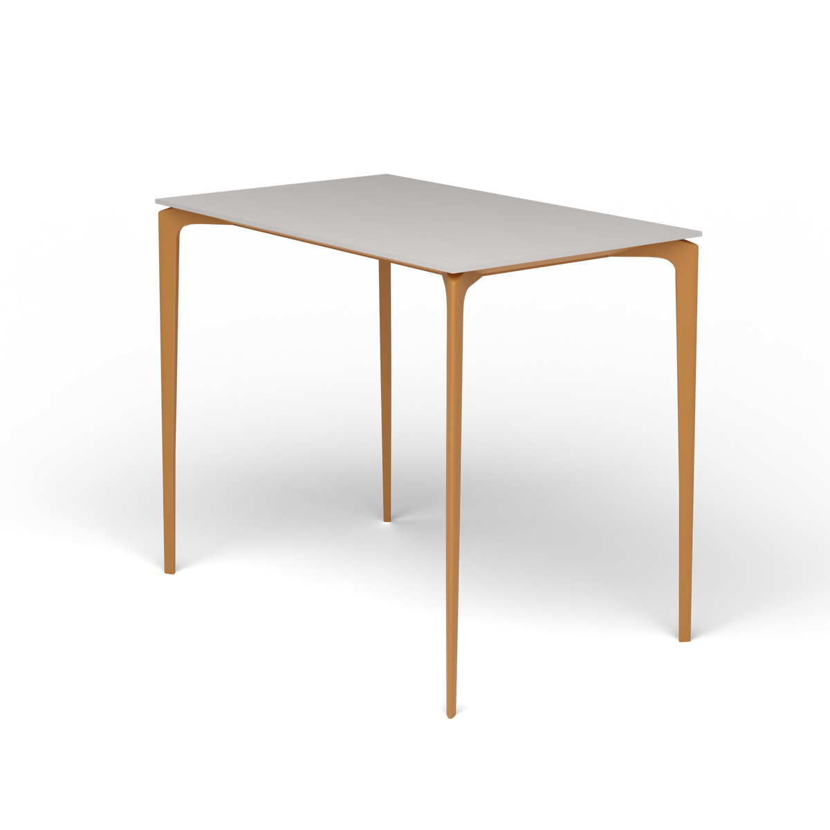 AllSize Bartafel, 130 × 80 × 110 cm, Mustard Yellow, Aluminium speckled Grey