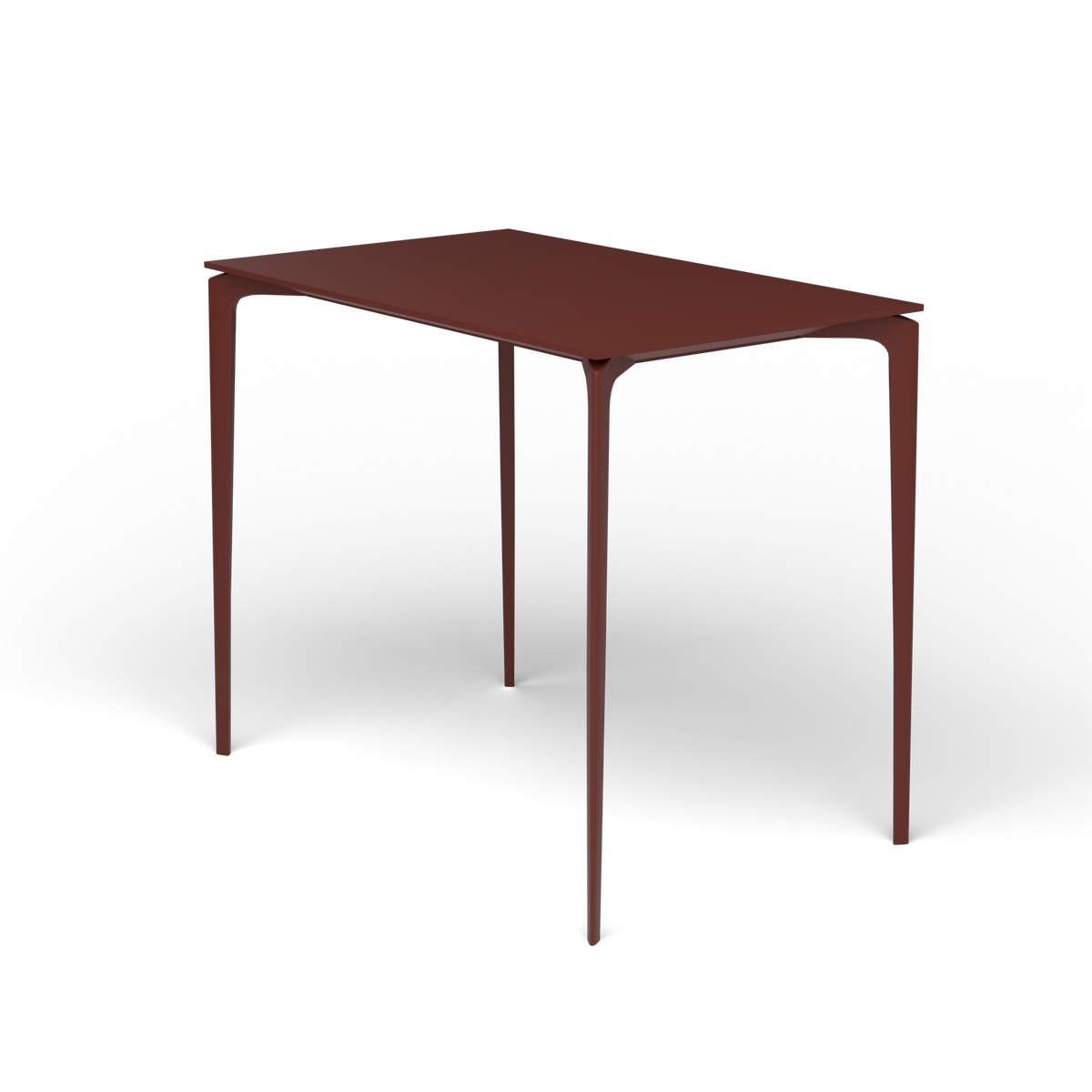 AllSize Bartafel, 130 × 80 × 110 cm, Chestnut Brown, Gelakt aluminium (volgt onderstelkleur)