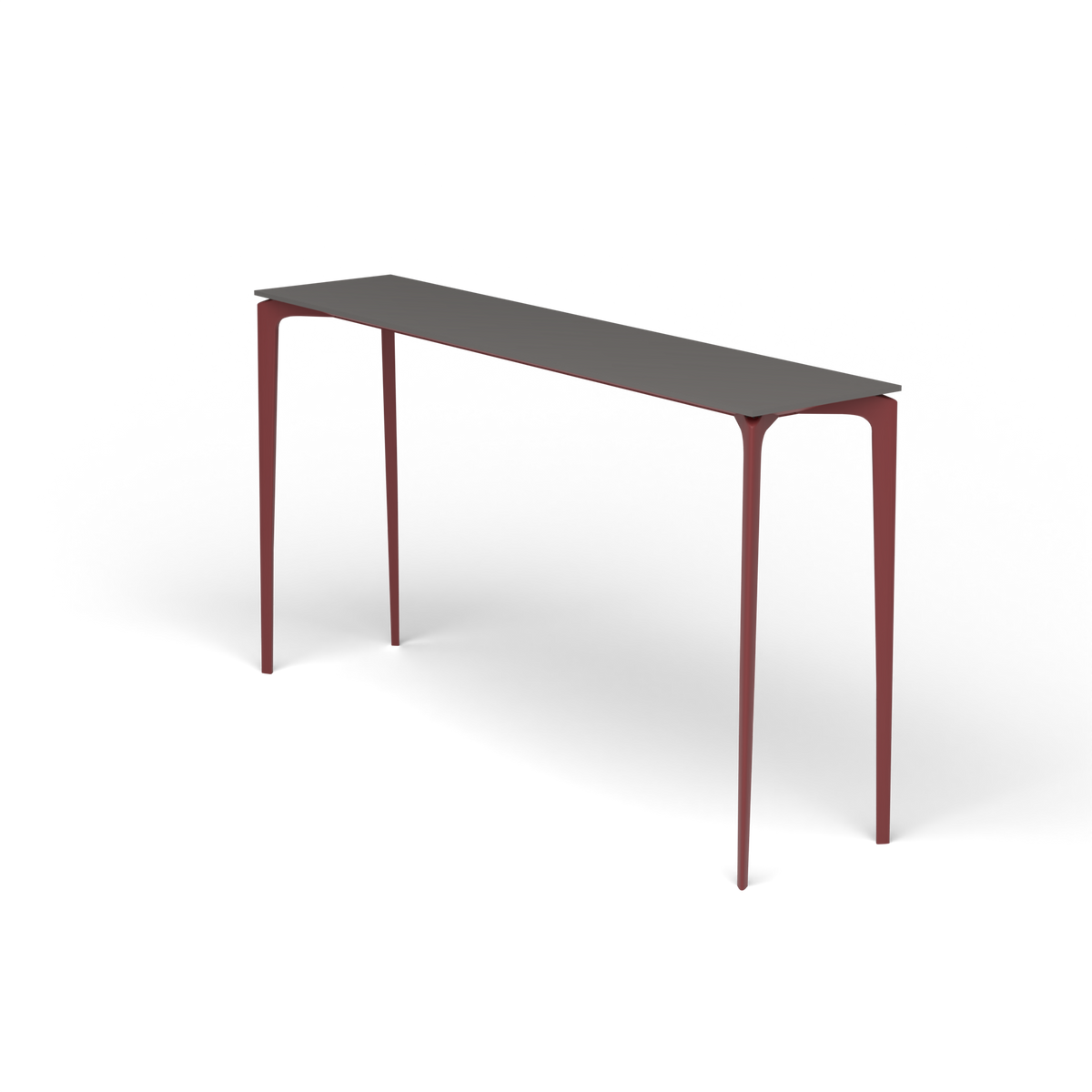 AllSize Bartafel, 200 × 45 × 110 cm, Autumn Red, Aluminium speckled Anthracite