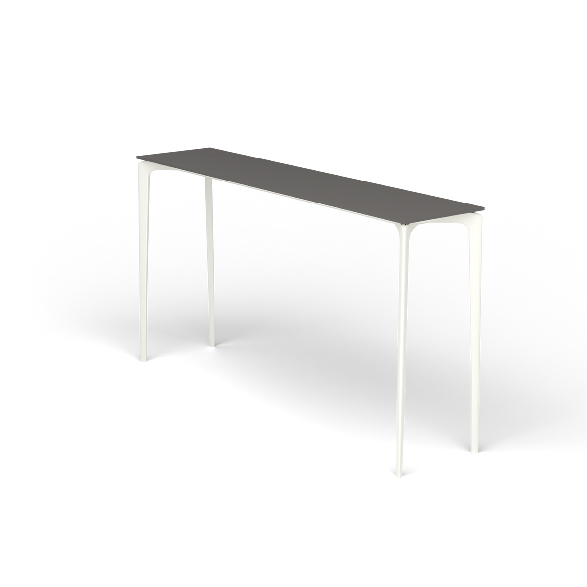 AllSize Bartafel, 200 × 45 × 110 cm, White, Aluminium speckled Anthracite