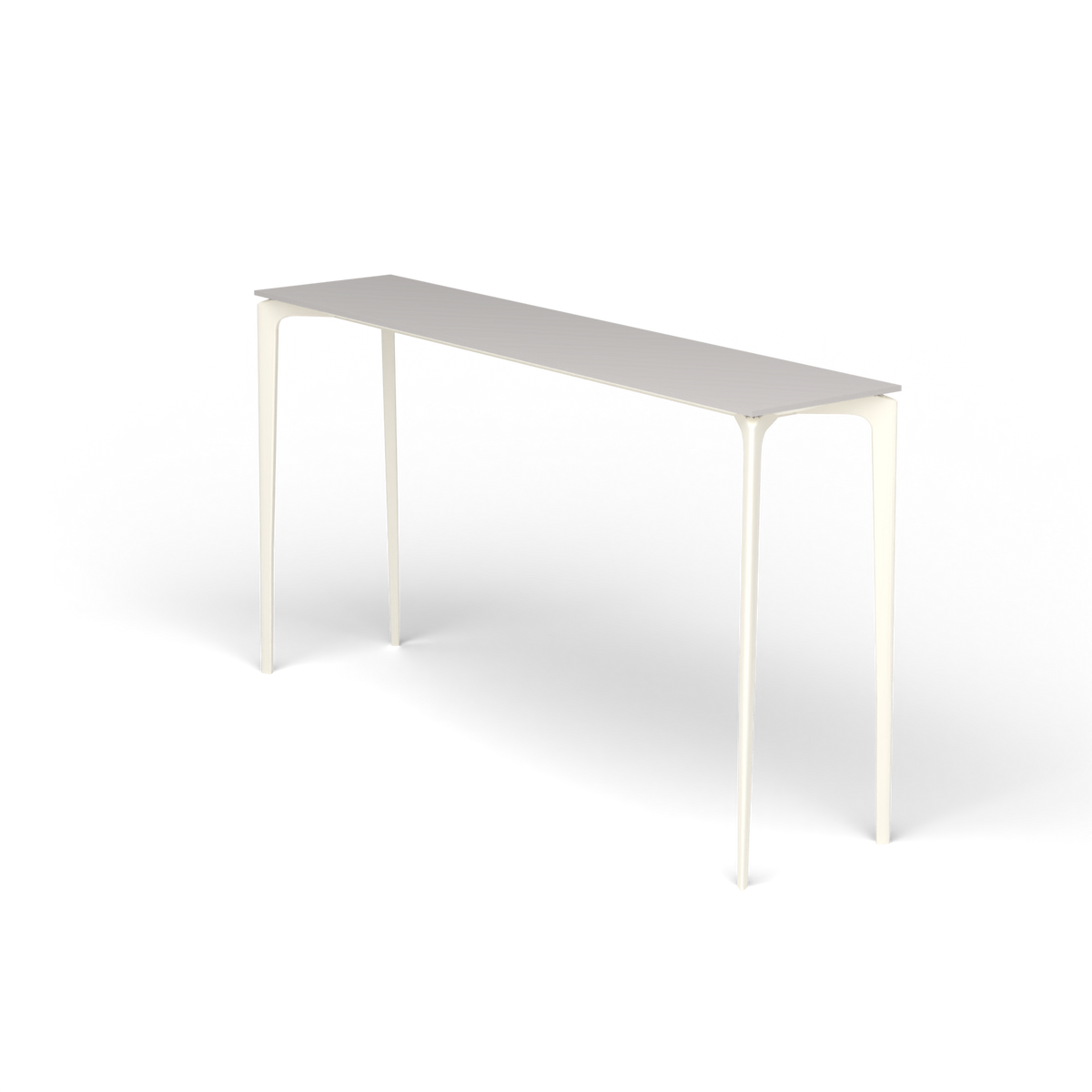 AllSize Bartafel, 200 × 45 × 110 cm, Antique White, Aluminium speckled Grey