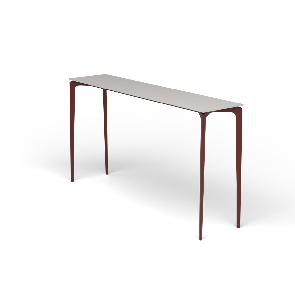 AllSize Bartafel, 200 × 45 × 110 cm, Chestnut Brown, Aluminium speckled Grey