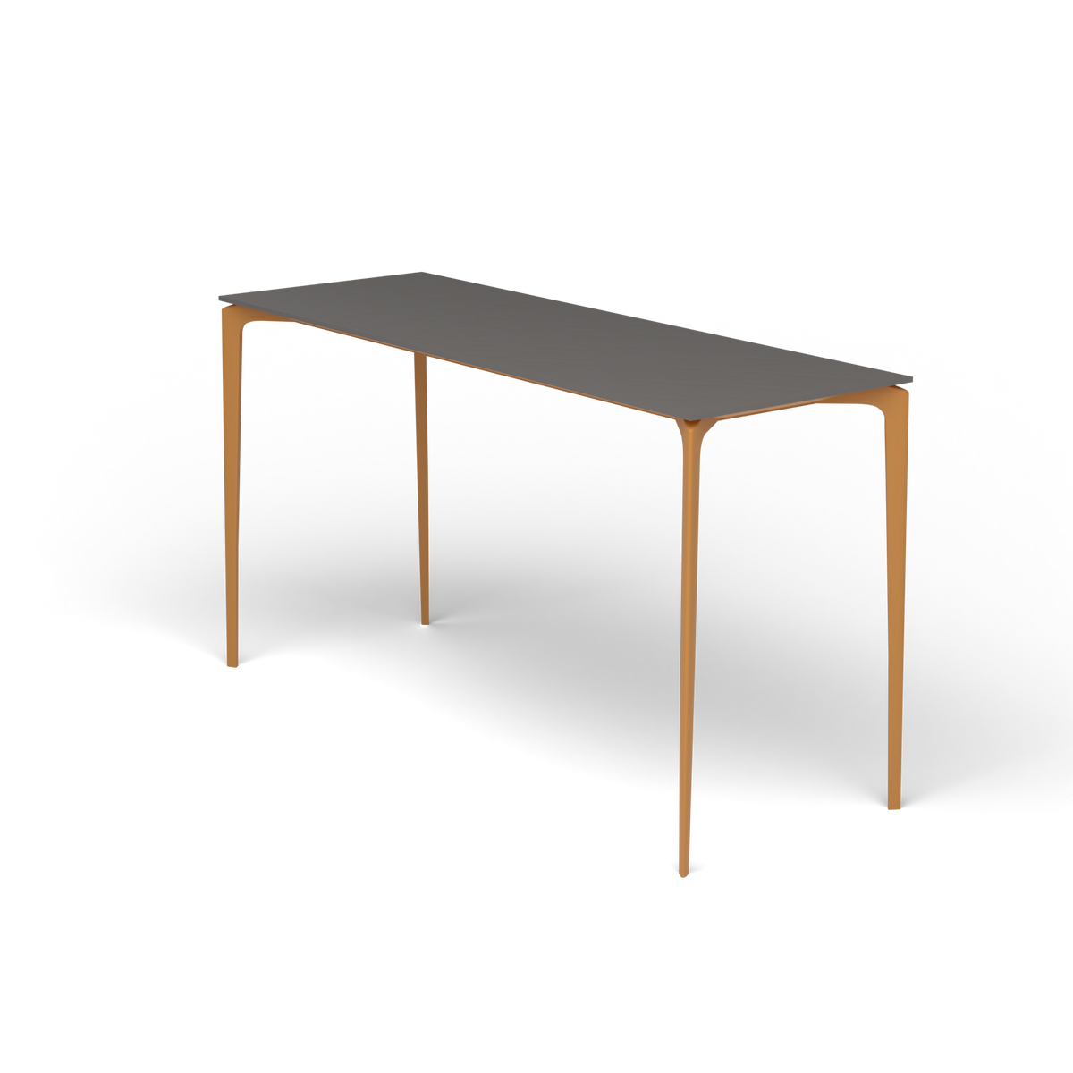 AllSize Bartafel, 200 × 70 × 110 cm, Mustard Yellow, Aluminium speckled Anthracite