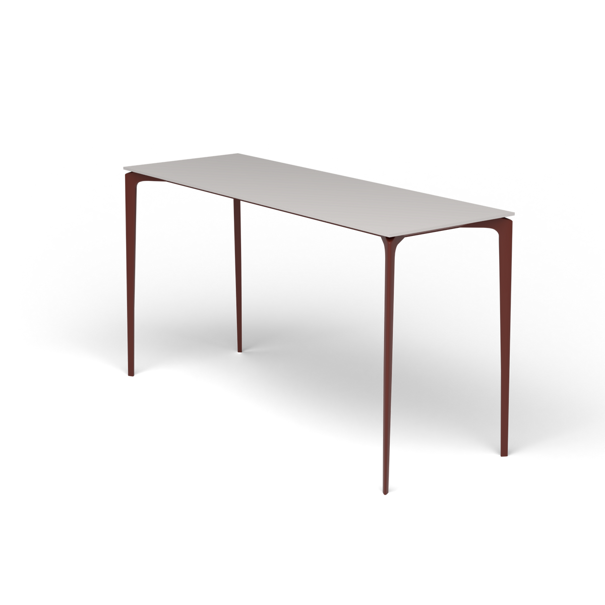 AllSize Bartafel, 200 × 70 × 110 cm, Chestnut Brown, Aluminium speckled Grey