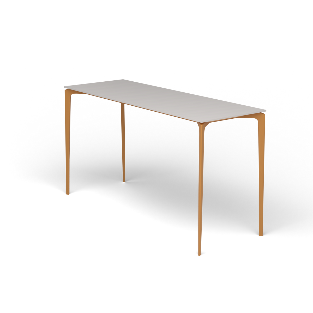 AllSize Bartafel, 200 × 70 × 110 cm, Mustard Yellow, Aluminium speckled Grey