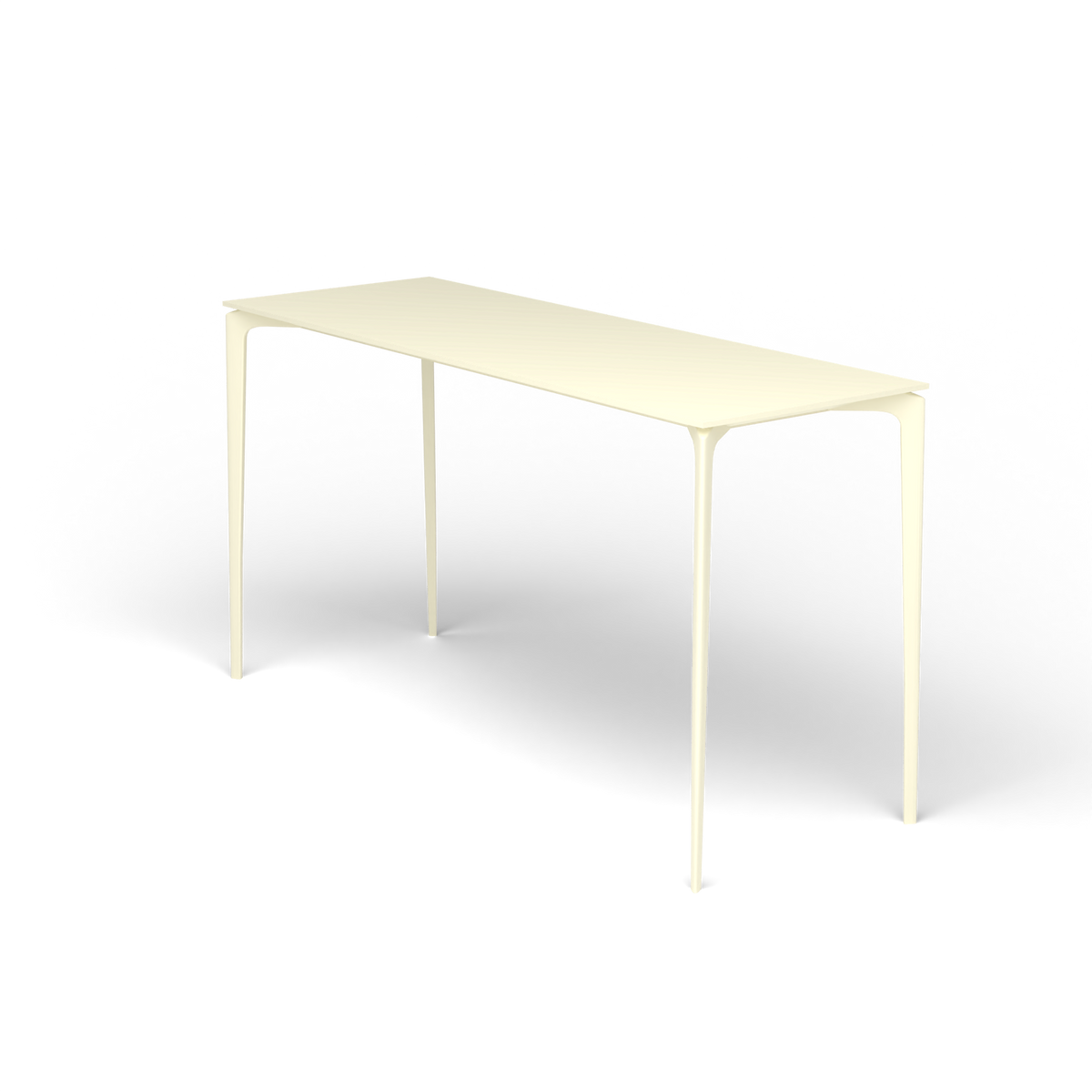 AllSize Bartafel, 200 × 70 × 110 cm, Butter White, Gelakt aluminium (volgt onderstelkleur)