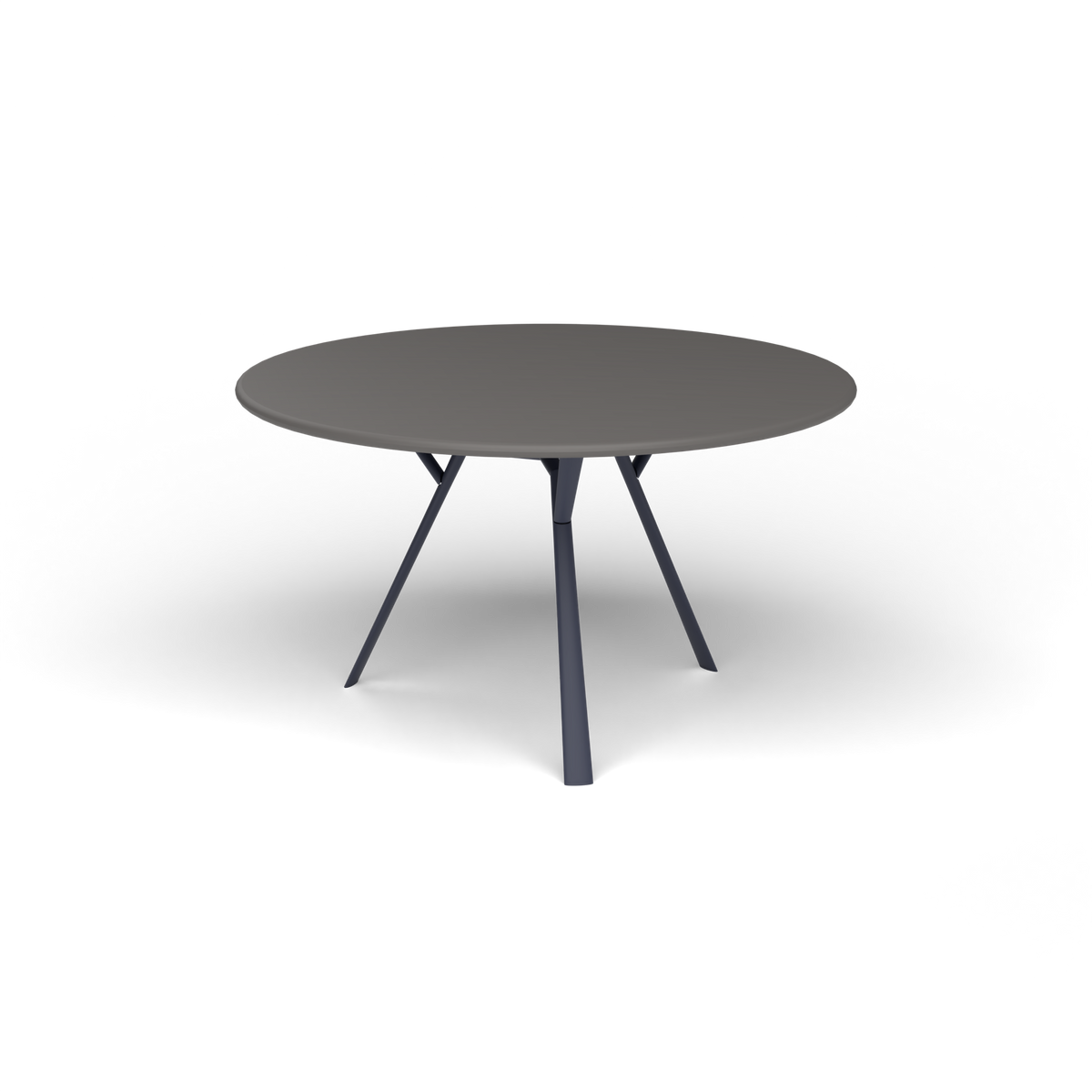 Radice Quadra Ronde Tafel, Ø 130 × h 74 cm, Grey Blue, Aluminium speckled Anthracite