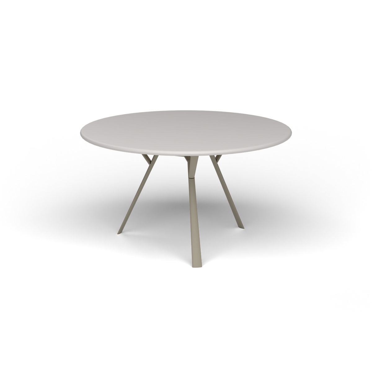 Radice Quadra Ronde Tafel, Ø 130 × h 74 cm, Pearly Gold, Aluminium speckled Grey