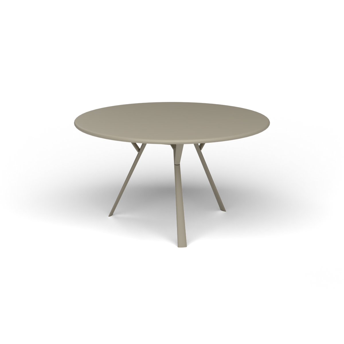 Radice Quadra Ronde Tafel, Ø 130 × h 74 cm, Pearly Gold, Gelakt aluminium (volgt onderstelkleur)
