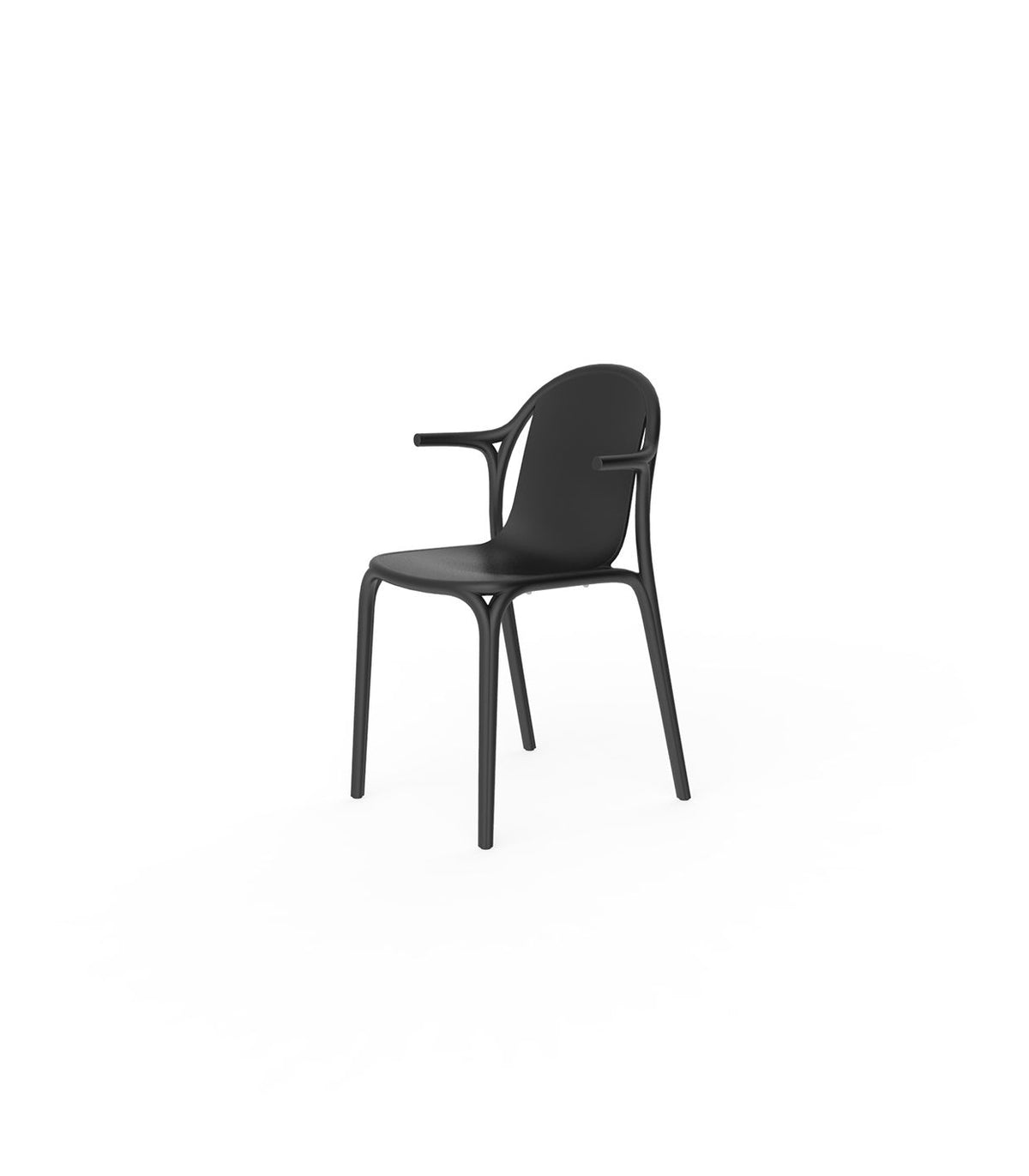 BROOKLYN CHAIR with armrests Black
