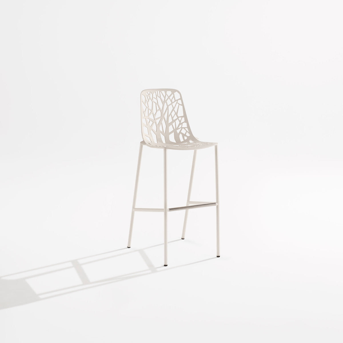 Stool with high backrest 48 x 56 x h 78/117 cm
