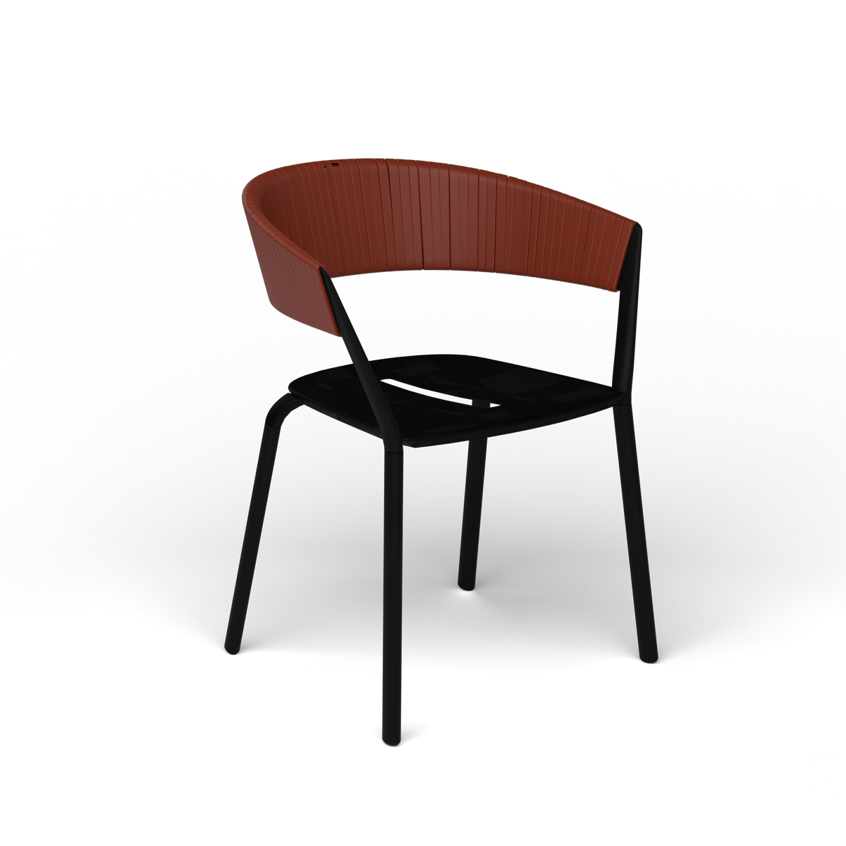 Ria Eetfauteuil met Deels Gevlochten Touw - Black / Touw Arizona