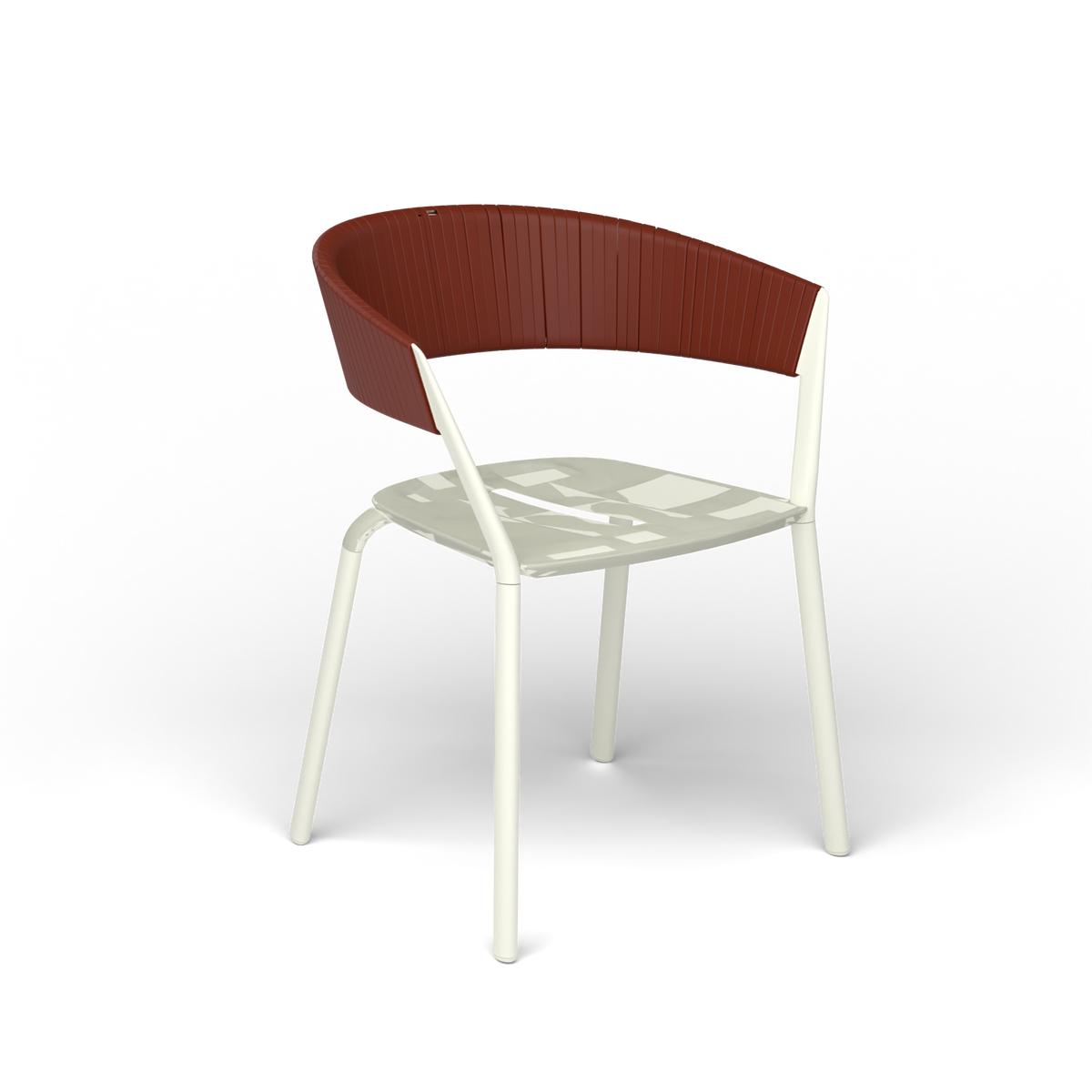 Ria Eetfauteuil met Deels Gevlochten Touw - Butter White / Touw Arizona