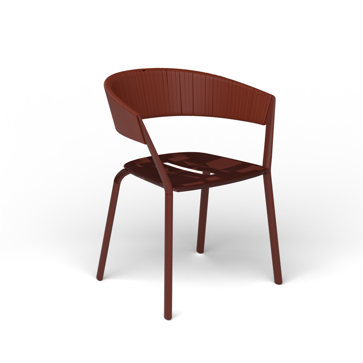Ria Eetfauteuil met Deels Gevlochten Touw - Chestnut Brown / Touw Arizona