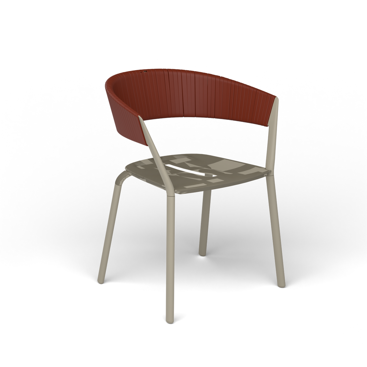 Ria Eetfauteuil met Deels Gevlochten Touw - Pearly Gold / Touw Arizona