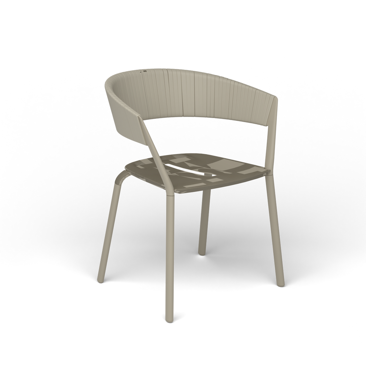 Ria Eetfauteuil met Deels Gevlochten Touw - Pearly Gold / Touw Moon