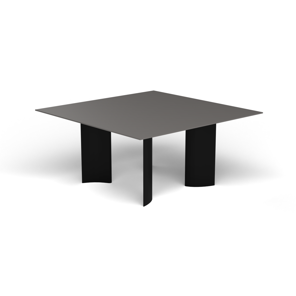 Naca Vierkante Eettafel, 150 × 150 × 72 cm, Black, Aluminium speckled Anthracite
