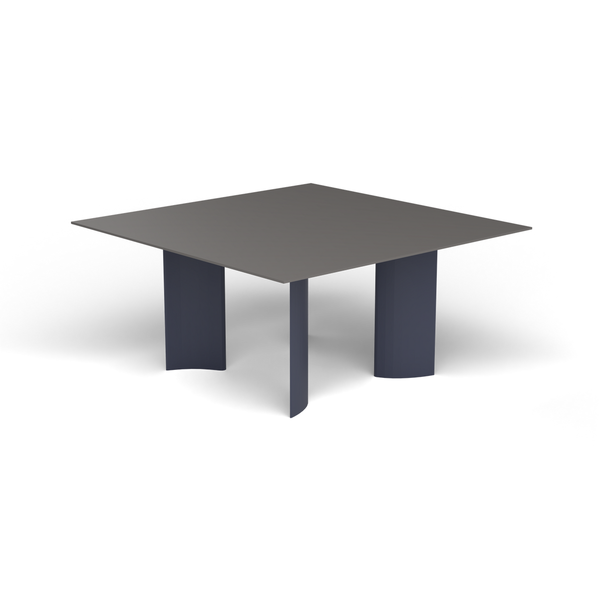 Naca Vierkante Eettafel, 150 × 150 × 72 cm, Grey Blue, Aluminium speckled Anthracite