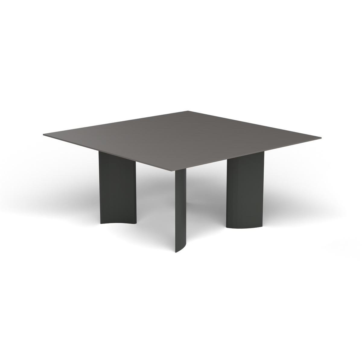 Naca Vierkante Eettafel, 150 × 150 × 72 cm, Metallic Grey, Aluminium speckled Anthracite