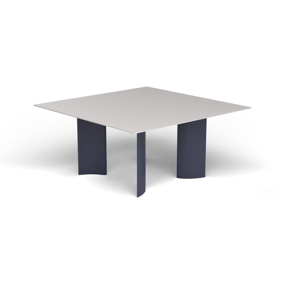Naca Vierkante Eettafel, 150 × 150 × 72 cm, Grey Blue, Aluminium speckled Grey
