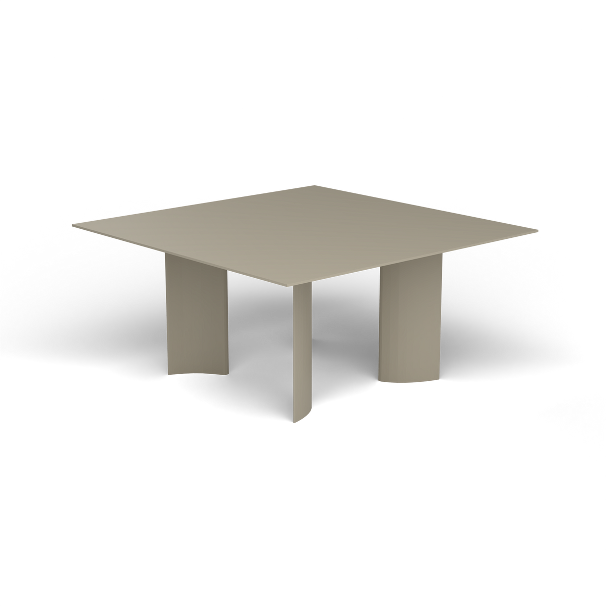 Naca Vierkante Eettafel, 150 × 150 × 72 cm, Pearly Gold, Gelakt aluminium (volgt onderstelkleur)