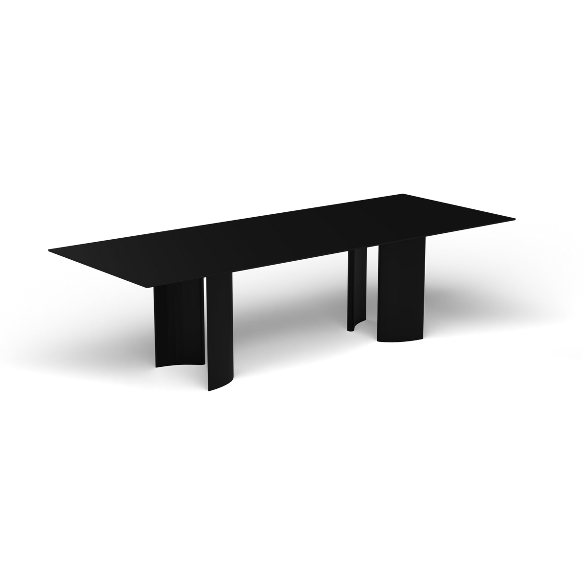 Naca Rechthoekige Eettafel, 260 × 100 × 72 cm, Black, Gelakt aluminium (volgt onderstelkleur)