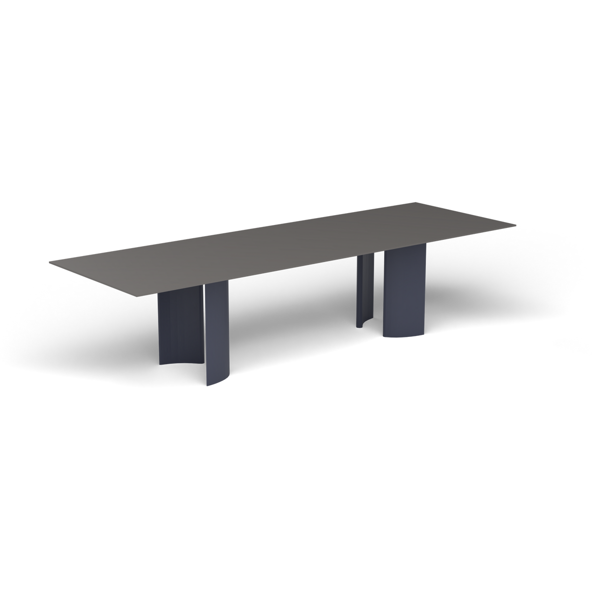 Naca Rechthoekige Eettafel, 300 × 100 × 72 cm, Grey Blue, Aluminium speckled Anthracite