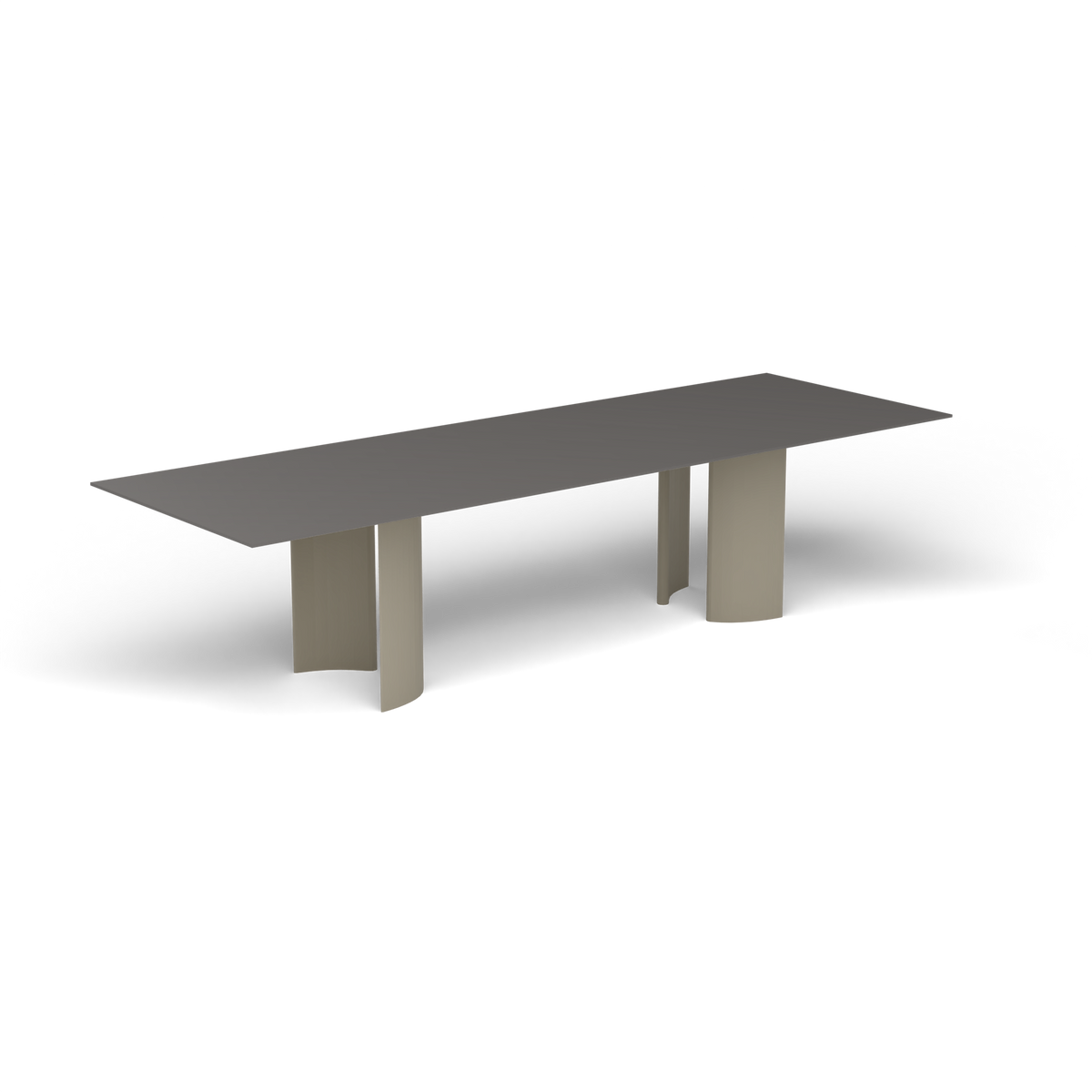 Naca Rechthoekige Eettafel, 300 × 100 × 72 cm, Pearly Gold, Aluminium speckled Anthracite