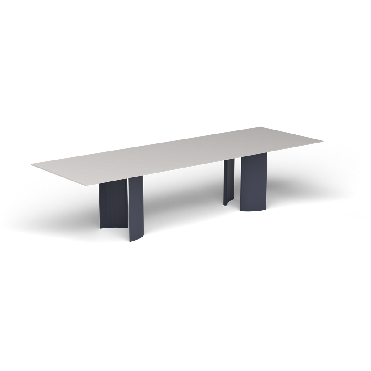 Naca Rechthoekige Eettafel, 300 × 100 × 72 cm, Grey Blue, Aluminium speckled Grey