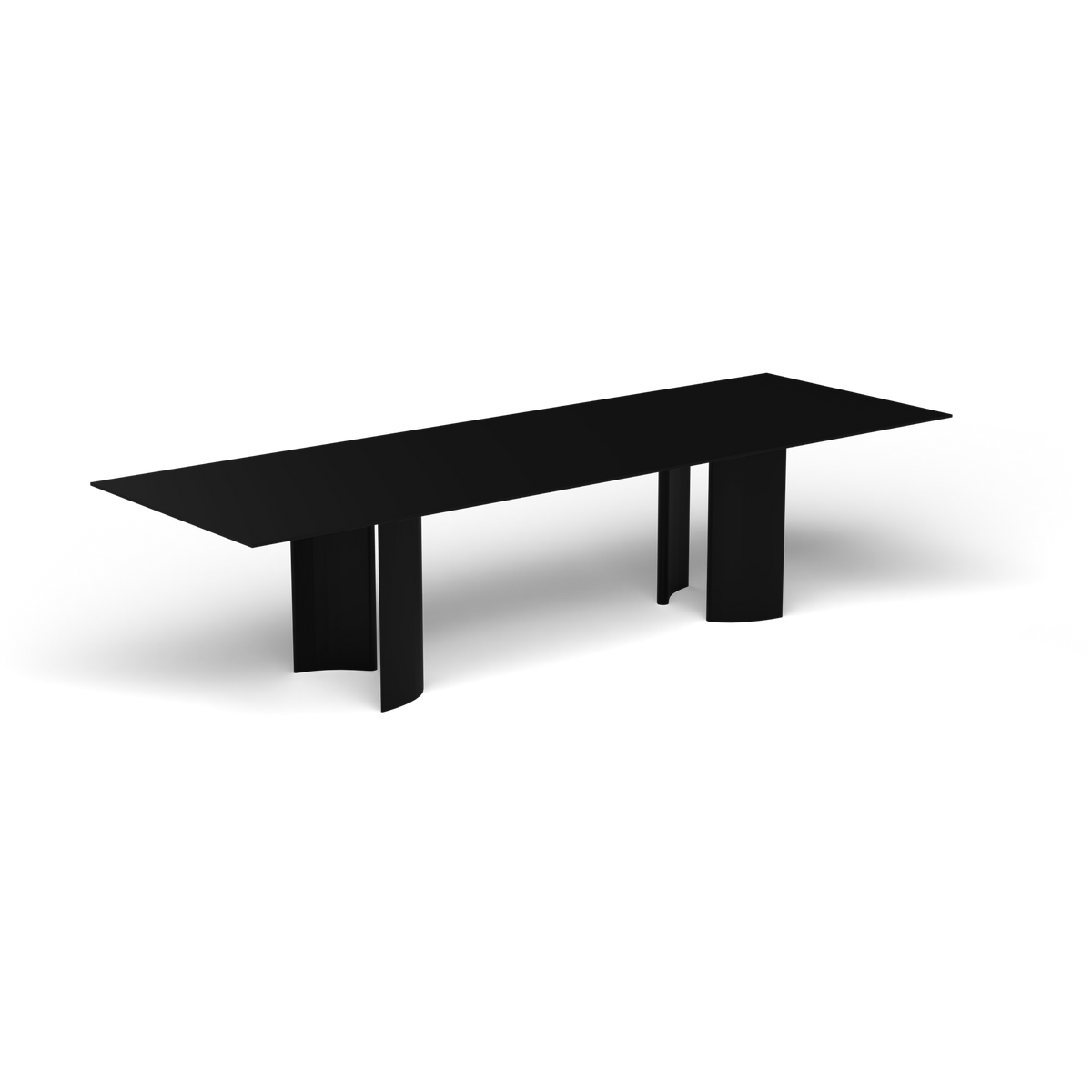 Naca Rechthoekige Eettafel, 300 × 100 × 72 cm, Black, Gelakt aluminium (volgt onderstelkleur)