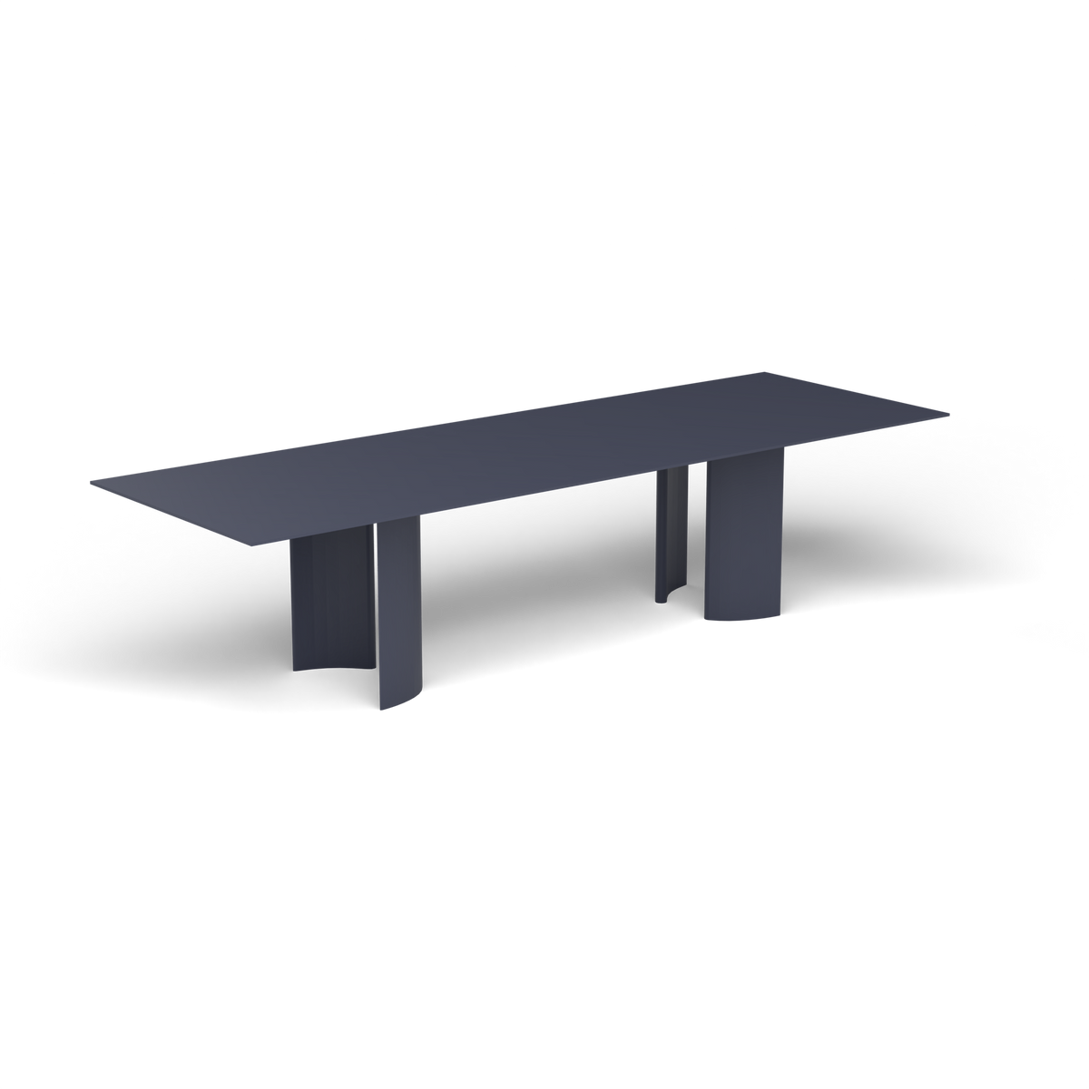 Naca Rechthoekige Eettafel, 300 × 100 × 72 cm, Grey Blue, Gelakt aluminium (volgt onderstelkleur)