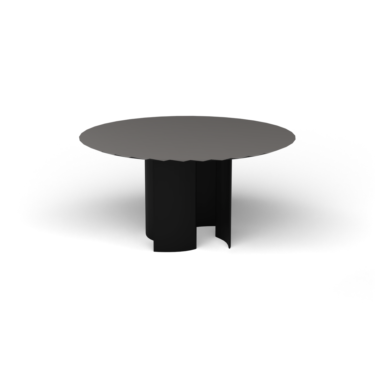 Naca Ronde Eettafel, Ø 138 × 72 cm, Black, Aluminium speckled Anthracite