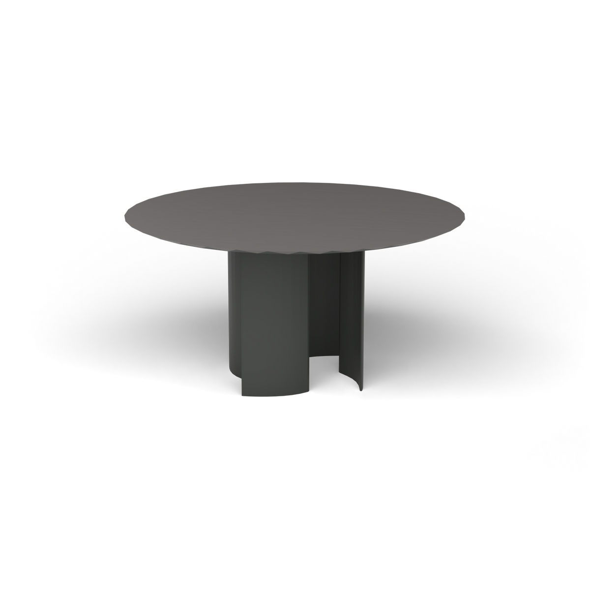 Naca Ronde Eettafel, Ø 138 × 72 cm, Metallic Grey, Aluminium speckled Anthracite