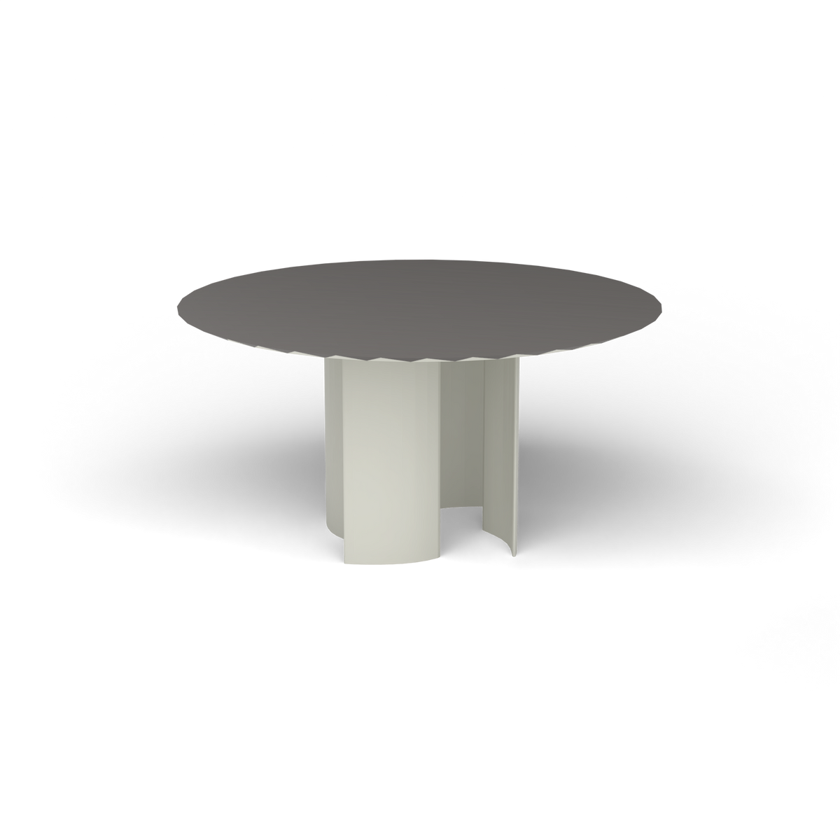 Naca Ronde Eettafel, Ø 138 × 72 cm, Powder Grey, Aluminium speckled Anthracite