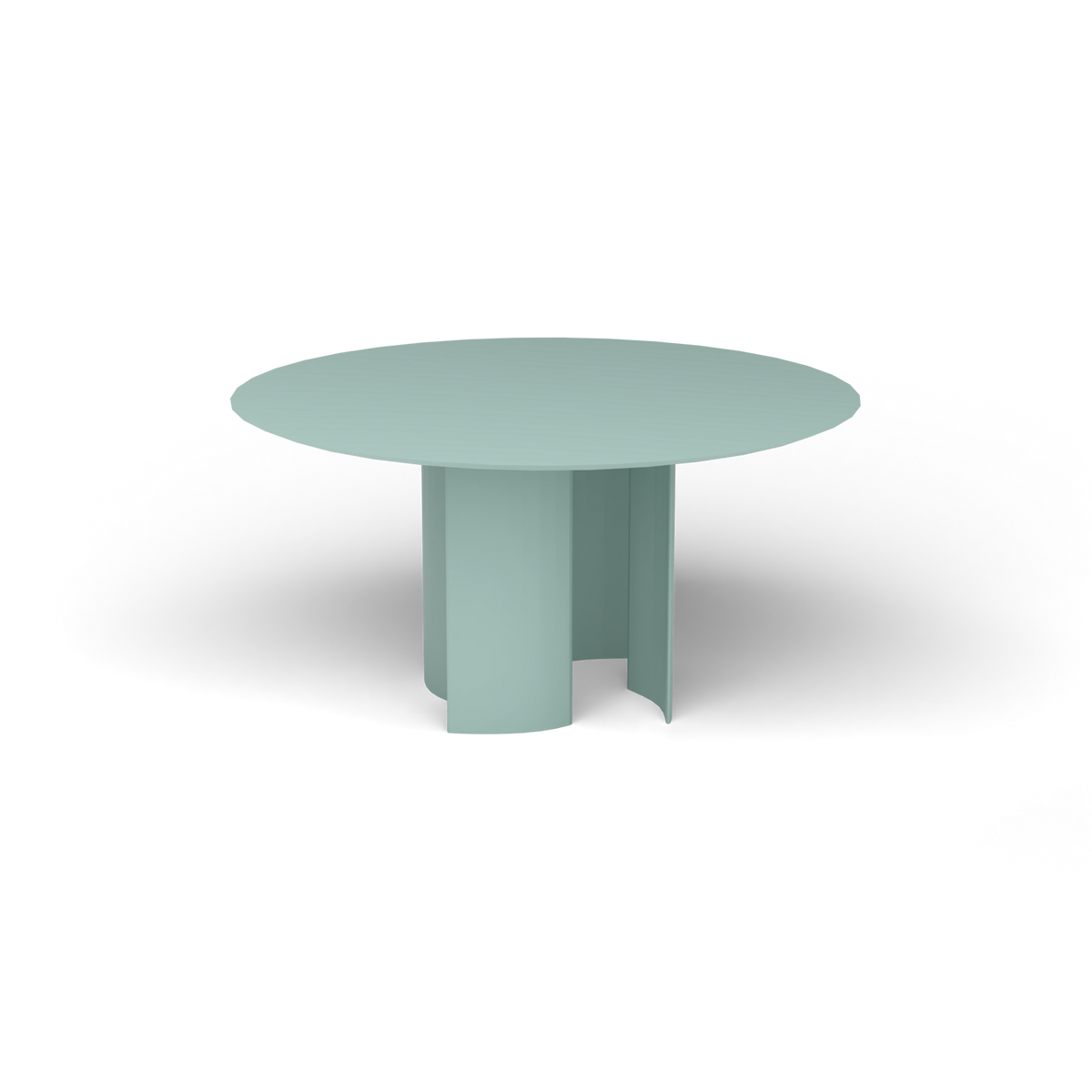 Naca Ronde Eettafel, Ø 138 × 72 cm, Light Blue, Gelakt aluminium (volgt onderstelkleur)