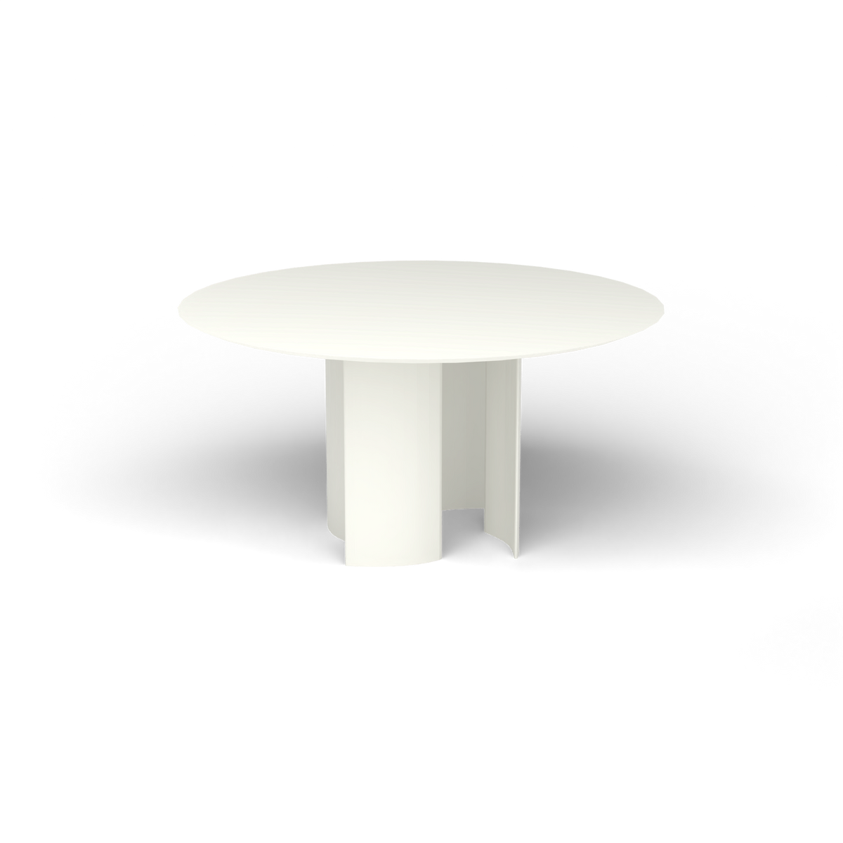 Naca Ronde Eettafel, Ø 138 × 72 cm, White, Gelakt aluminium (volgt onderstelkleur)
