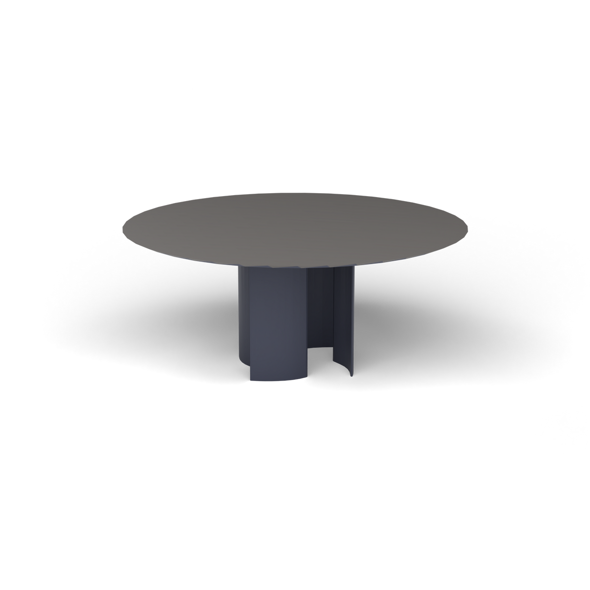 Naca Ronde Eettafel, Ø 165 × 72 cm, Grey Blue, Aluminium speckled Anthracite