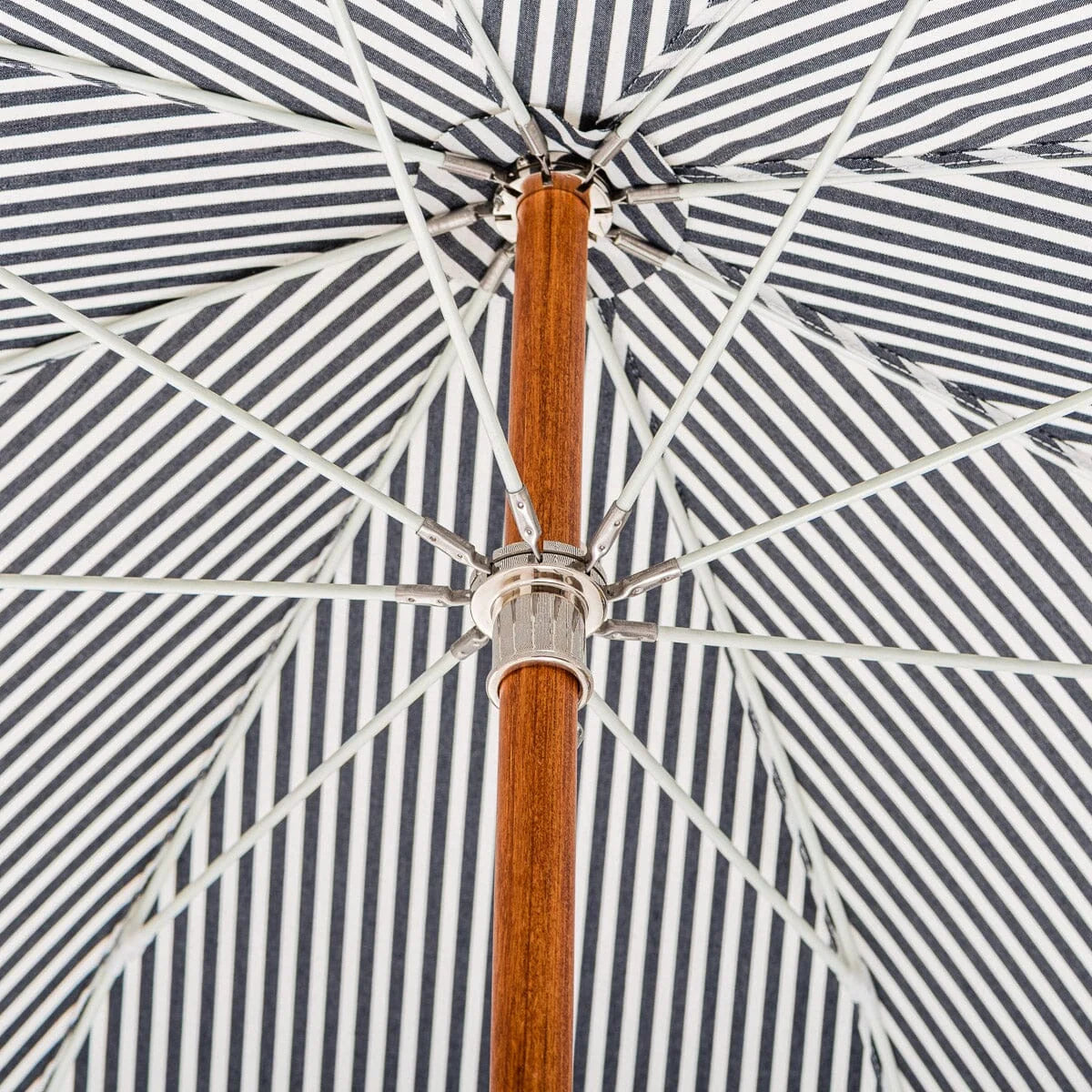 Lauren's Navy Stripe Premium Beach Umbrella