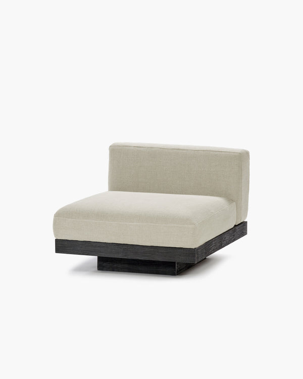 Bench 1-seater Indoor Beige Black Rudolph