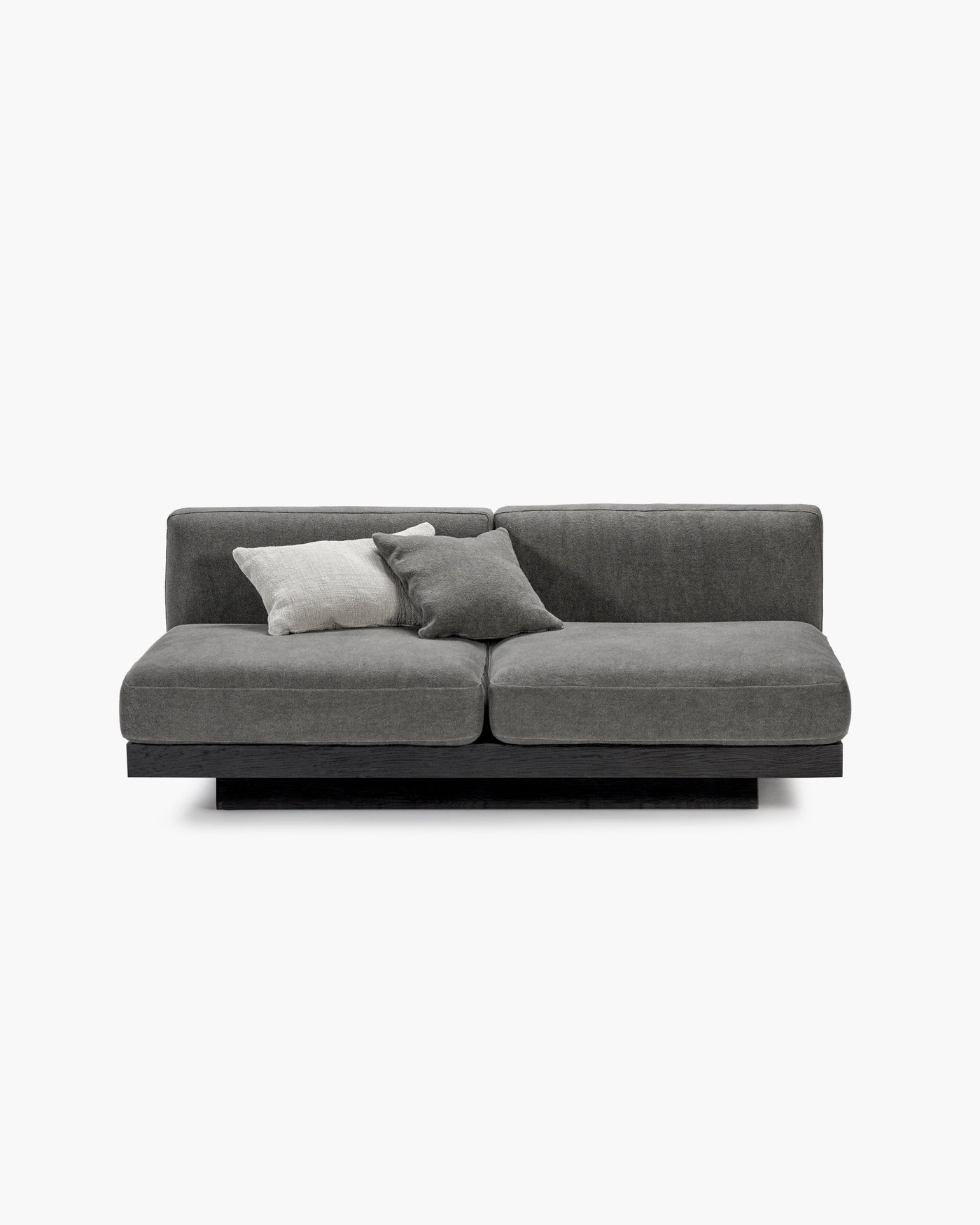 Bench 2-seater Indoor Smoke Black Rudolph
